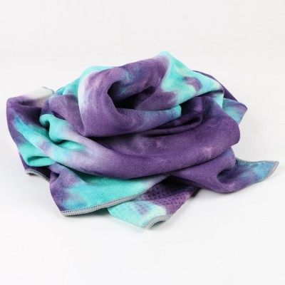 Microfi Tie dye Yoga Mat Towel - Super Soft, Sweat Absorbent, Non-Slip Hot Yoga Towels